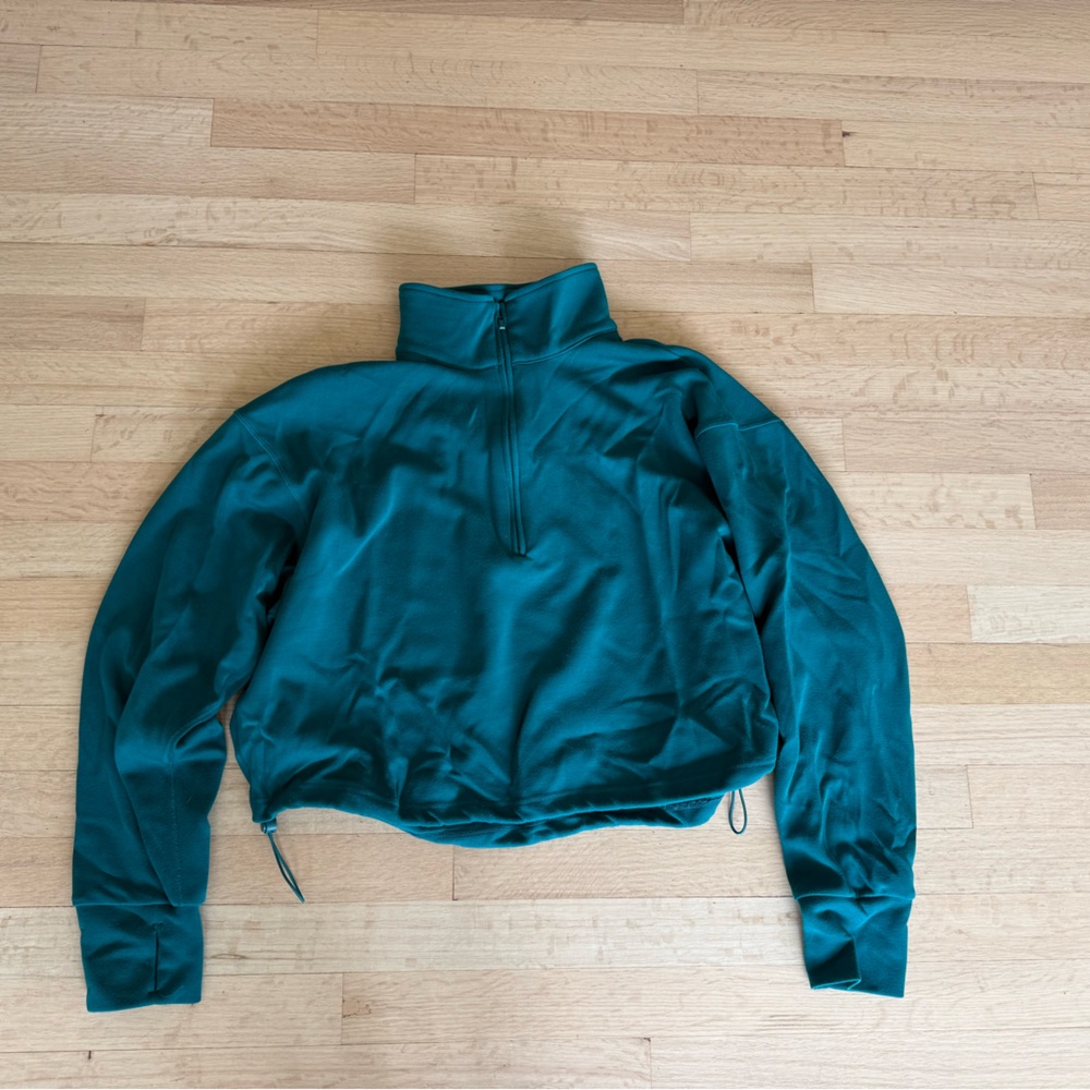 Yogalicious Teal Delilah Half-Zip Pullover